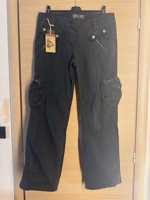 Cargo pants unisex new, size 33, black stonewashed