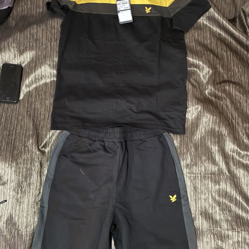 Lyle and Scott men's shorts new black and yellow