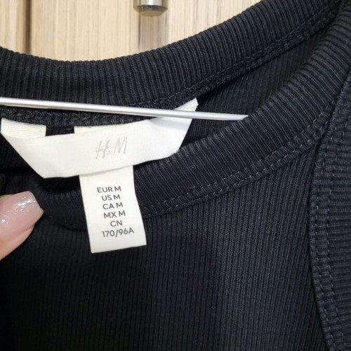 Rib dress H&M medium size like new, black