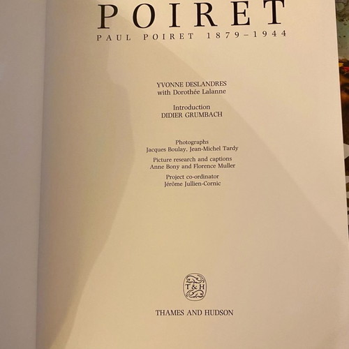 Paul Poiret monograph used, 1987 edition, English