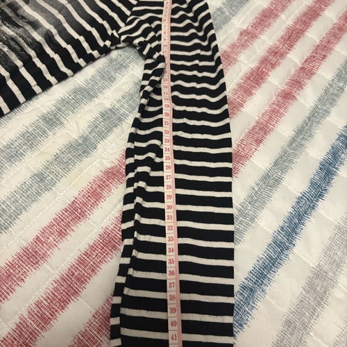 Women's Long Sleeve Striped Blouse Like New with “Paris” Print