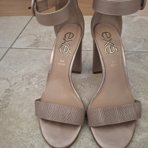 Exe sandals with thick heel, size 37, beige, used