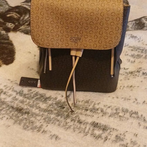 Guess backpack like new, beige and brown