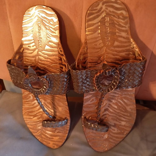 Leather sandals size 38 used, brown