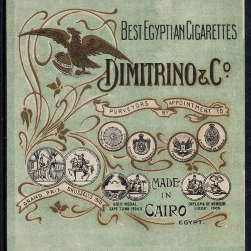Posters used Dimitrino Greek tobacco company pack of 4, 1910