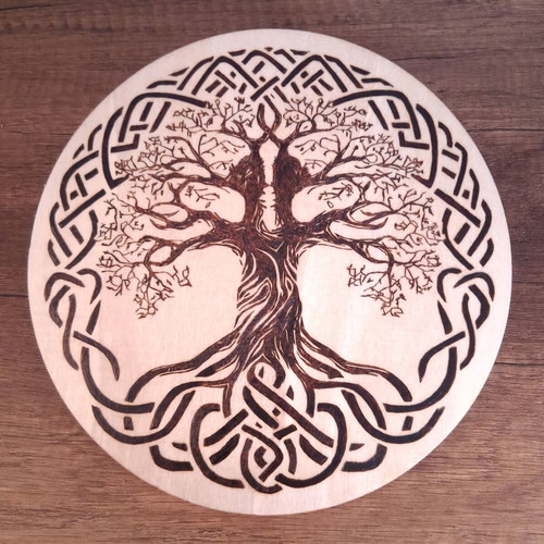Tree of Life decorative woodcut new, 20cm diameter