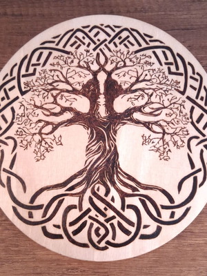 Tree of Life decorative woodcut new, 20cm diameter