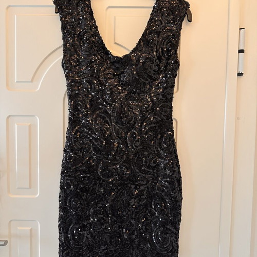 Evening dress, black, size medium