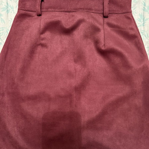Toi&Moi mini skirt in soft velvet fabric, purple