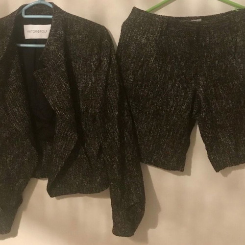 Viktor & Rolf blazer with shorts like new, brown wool, size 40