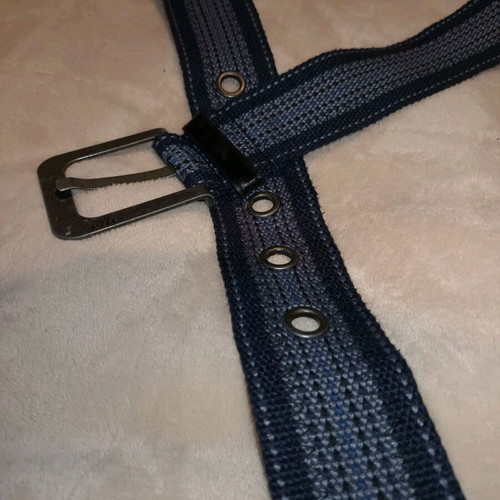 Esprit women's fabric belt blue new, adjustable