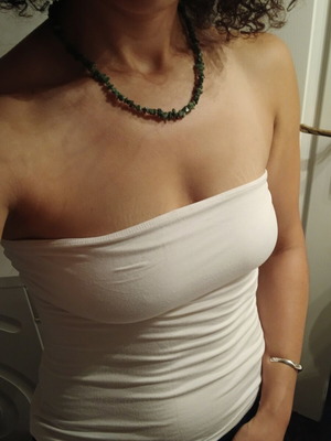 Strapless white top medium used