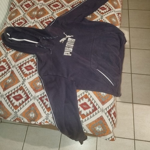 Puma men's hoodie navy large used