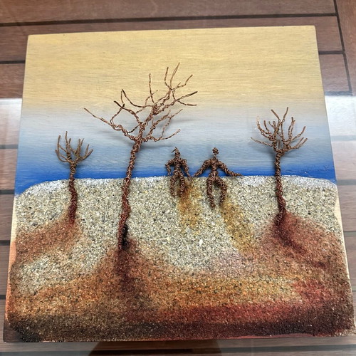 Mixed media artwork by Christos Efstathiou like new