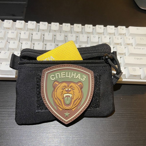 EDC Mini Pouch Pocket Organizer 11x13cm like new, black