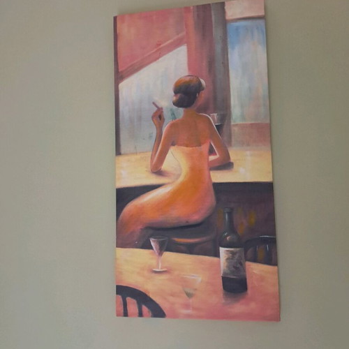 Painting 25x50 cm reprint with retro theme like new