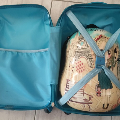 Small travel suitcase, blue