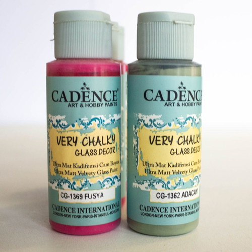 Chalk paint for glass and porcelain, new, set of 4