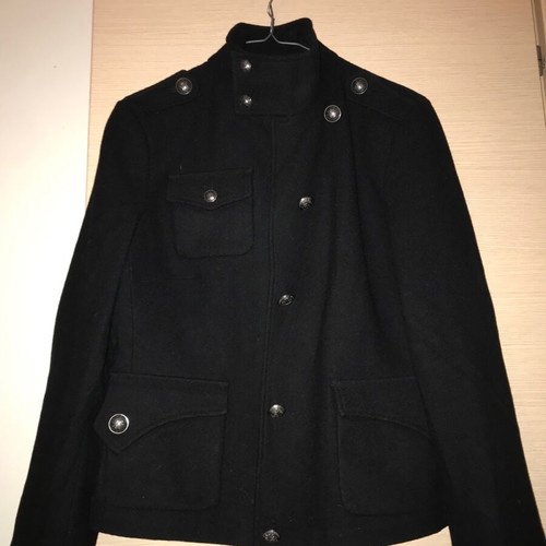 Wool jacket black like new with buttons