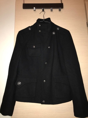 Σακάκι μάλλινο μαύρο σαν καινούργιο με κουμπιά