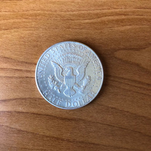 Silver half dollar coin 1964 used, pack of 4 pieces