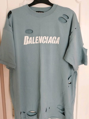 Balenciaga Автентична Мъжка Разрушена Oversized Тениска