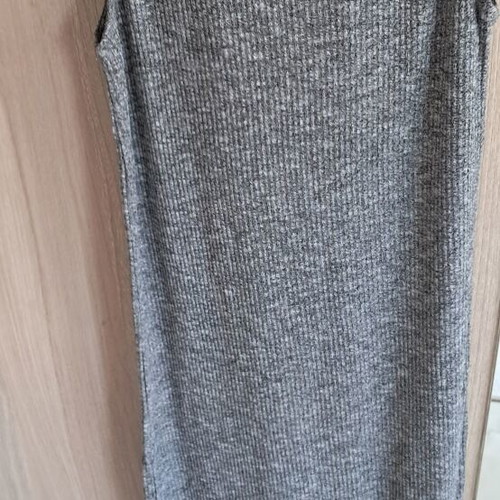 Stradivarius long tight dress like new, white and gray, size M