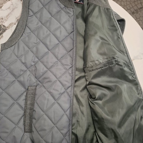 Berto Lucci men's quilted vest grey size XL like new