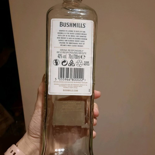 Bushmills bottle empty in excellent condition