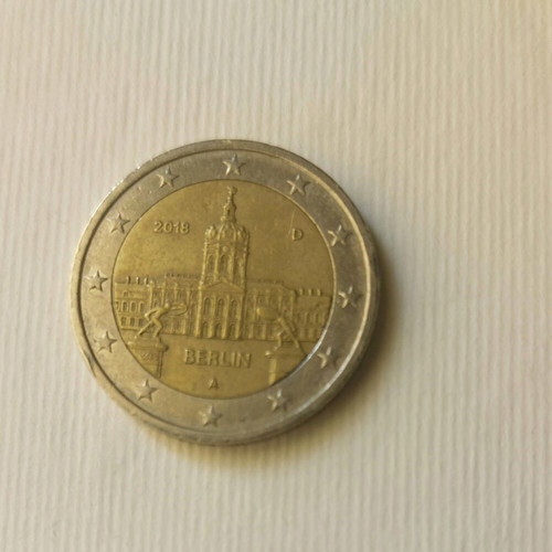 Collectible 2 euro commemorative coin 2018 used, Berlin Charlottenburg Palace