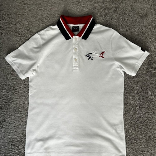 Paul & Shark Coastside Contrast Polo Shirt White M New