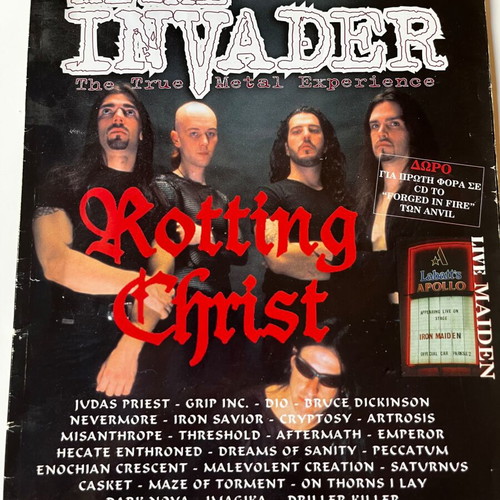 Metal Invader magazine issue 0028 February 1999 used, Rotting Christ