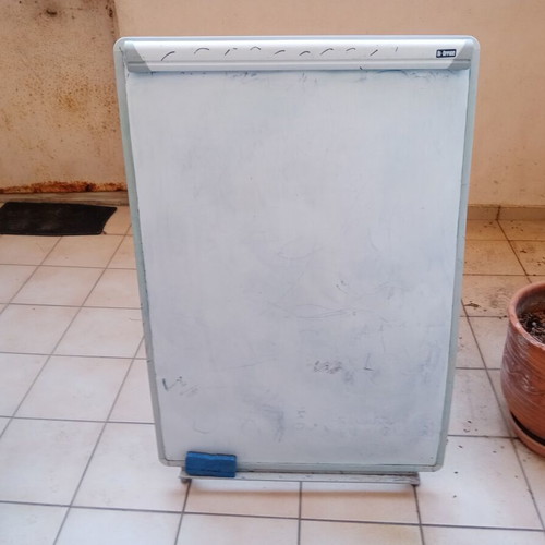 Whiteboard seminar marker with adjustable aluminum legs used