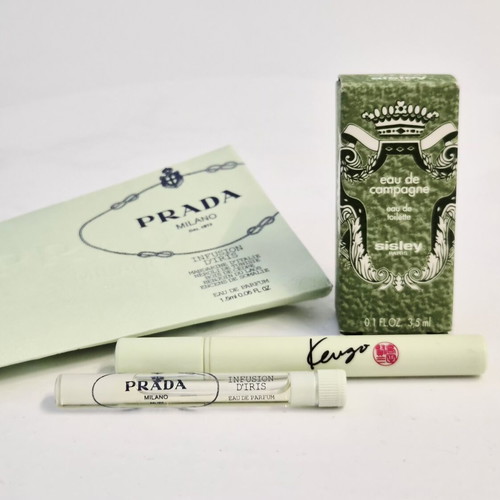 Vintage perfume set with Prada, Sisley, Kenzo miniatures new