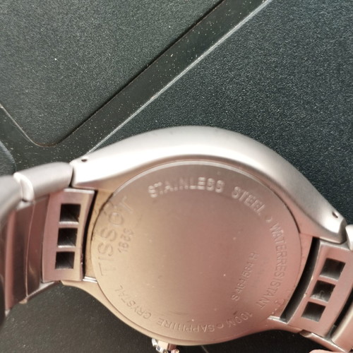 Tissot men's wristwatch like new, silver with sapphire crystal