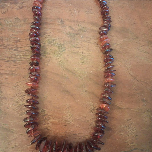Amber necklace Baltic cognac color vintage like new