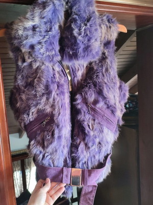 Γούνινο jacket καινούργιο, μέγεθος Large με στενή γραμμή