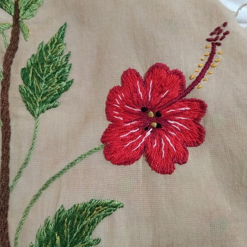 Old embroidery for frame or tablecloth used, 62×42 cm