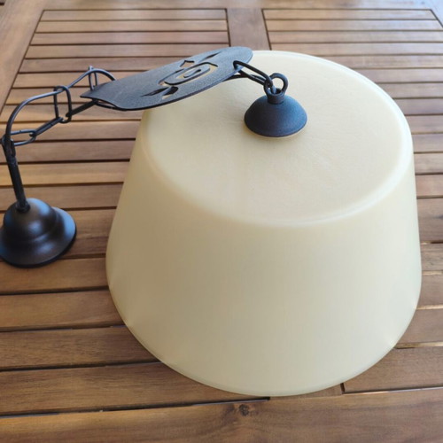 Set of 3 brass pendant ceiling lights like new
