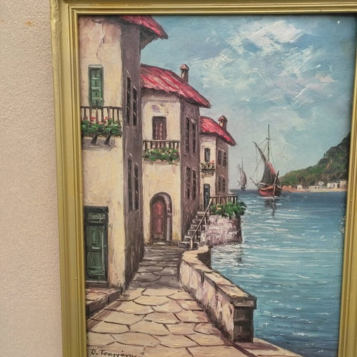 Oil painting Dimitris Tsalganis used, 42x33 cm