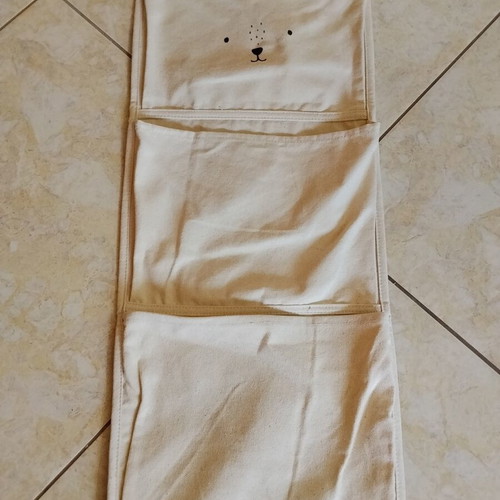 H&M Home Cotton Wall Storage Organizer with Cat Design, Like New