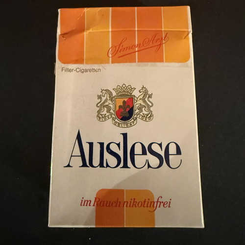 Auslese Simon Arzt vintage pack of 20 cigarettes factory sealed