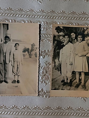 Vintage photos used with decorative edges