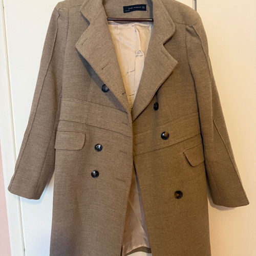 Zara trench coat like new, gray beige