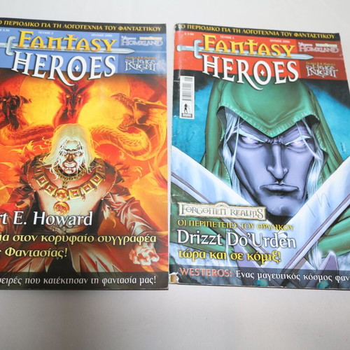 Fantasy Heroes comics used, issues 1 and 2 by Anubis Comics