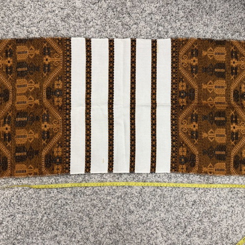 Traditional Handwoven Tagari Runner Used, Double-Sided Geometric Motifs