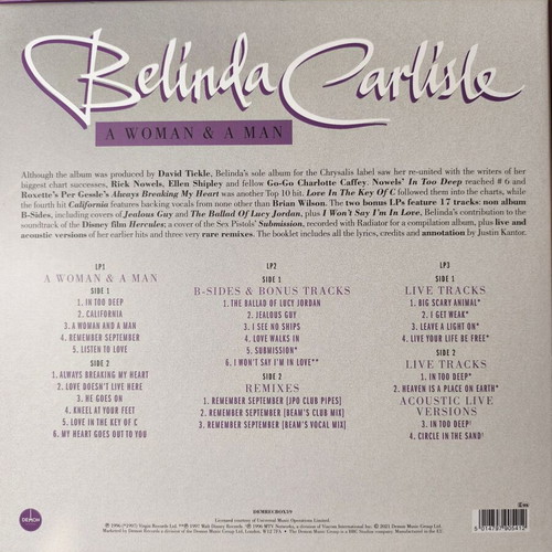 Belinda Carlisle A Woman & A Man deluxe box set like new, 3 LPs