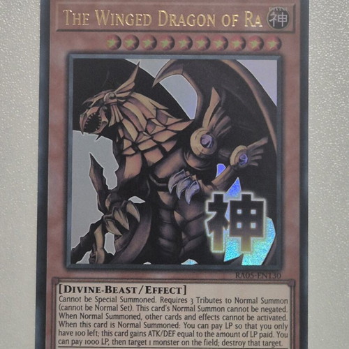Yu-Gi-Oh! cards Slifer the Sky Dragon, Red-Eyes Black Dragon, Winged Dragon of Ra like new