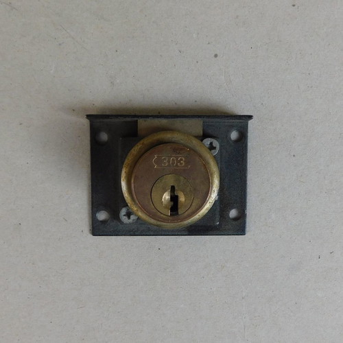 Furniture drawer lock with bronze cylinder 5.5 x 4 cm