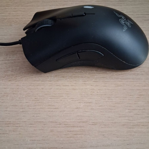 Razer Deathadder Elite mouse used, wired, black with customizable logo